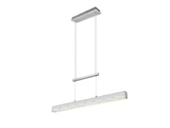 LED Pendelleuchte PAROS Silber dimmbar & höhenverstellbar, Breite 90cm
