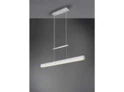 LED Pendelleuchte PAROS Silber dimmbar & höhenverstellbar, Breite 90cm