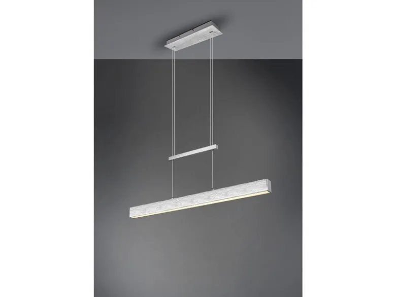 LED Pendelleuchte PAROS Silber dimmbar & höhenverstellbar, Breite 90cm
