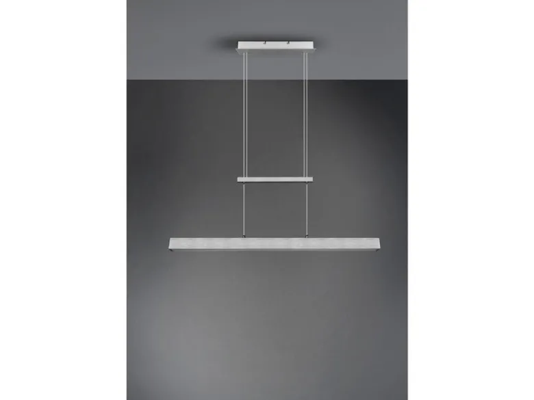 LED Pendelleuchte PAROS Silber dimmbar & höhenverstellbar, Breite 90cm