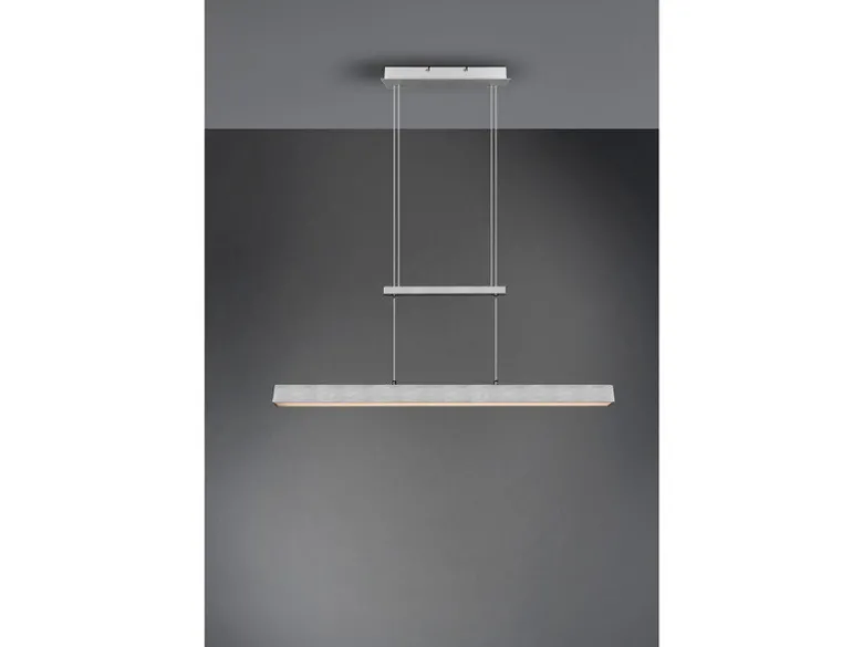 LED Pendelleuchte PAROS Silber dimmbar & höhenverstellbar, Breite 90cm