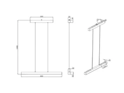 LED Pendelleuchte PAROS Weiß, Breite 90cm für DUOline Schienensystem