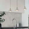 LED Pendelleuchte ROMEO höhenverstellbar, 3-flammig Silber, Breite 55cm