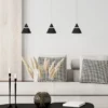 LED Pendelleuchte ROMEO höhenverstellbar, 3-flammig Schwarz, Breite 55cm