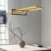 LED Pendelleuchte SALINAS Schwarz Gold mit Switch Dimmer, Breite 110cm