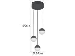 LED Pendelleuchte SENTA Cluster 3-flammig höhenverstellbar Ø 25cm