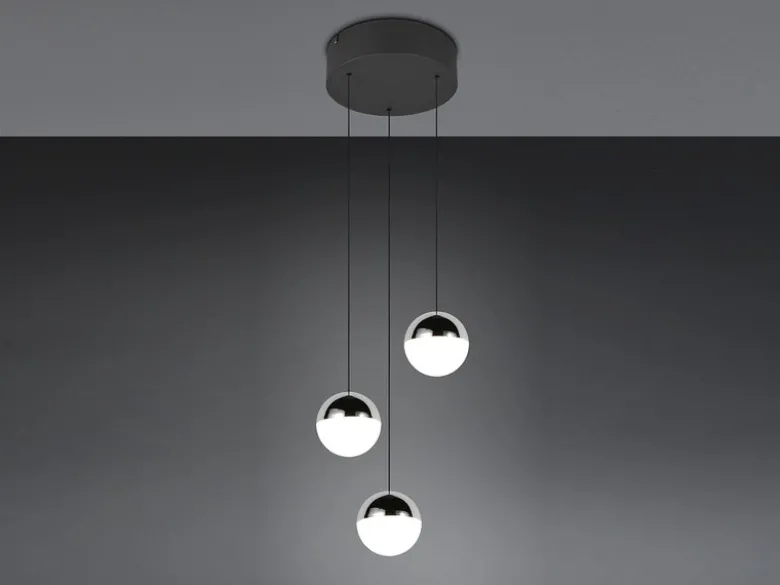 LED Pendelleuchte SENTA 3-flammig höhenverstellbar, Licht neutralweiß Ø 25cm