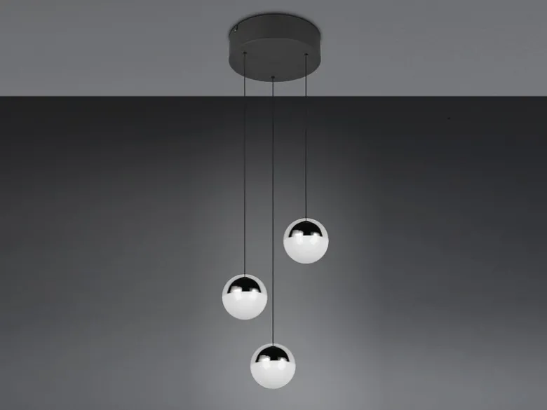 LED Pendelleuchte SENTA 3-flammig höhenverstellbar, Licht neutralweiß Ø 25cm