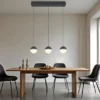 LED Pendelleuchte SENTA 3-flammig höhenverstellbar, Breite 62cm