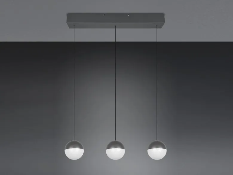 LED Pendelleuchte SENTA 3-flammig höhenverstellbar, Breite 62cm