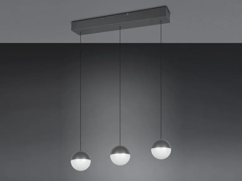 LED Pendelleuchte SENTA 3-flammig höhenverstellbar, Breite 62cm
