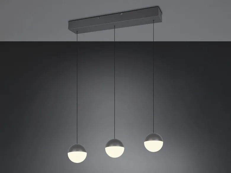 LED Pendelleuchte SENTA 3-flammig höhenverstellbar, Breite 62cm