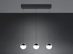 LED Pendelleuchte SENTA 3-flammig höhenverstellbar, Licht neutralweiß, B: 62cm