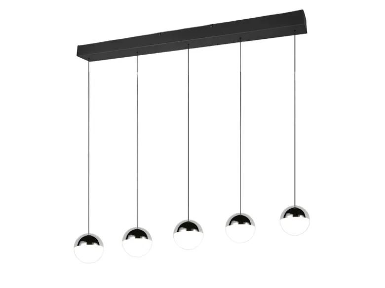 LED Pendelleuchte SENTA 5-flammig höhenverstellbar Licht neutralweiß, B: 114cm
