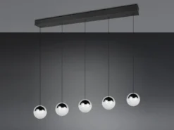 LED Pendelleuchte SENTA 5-flammig höhenverstellbar Licht neutralweiß, B: 114cm