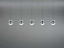 LED Pendelleuchte SENTA 5-flammig höhenverstellbar Licht neutralweiß, B: 114cm