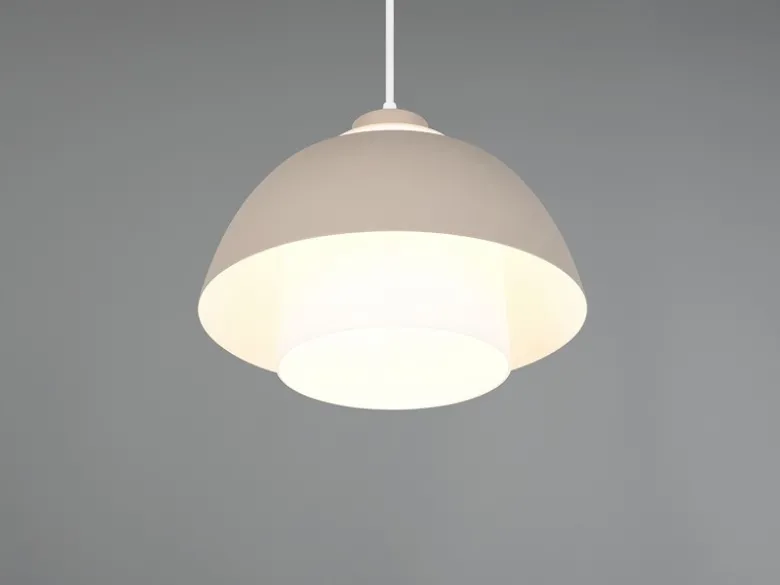 LED Pendelleuchte skandinavisch einflammig mit Metall- & Glasschirm Ø 30cm