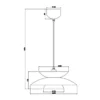 LED Pendelleuchte skandinavisch mit Metall Lampenschirm Grau Braun Ø 40cm