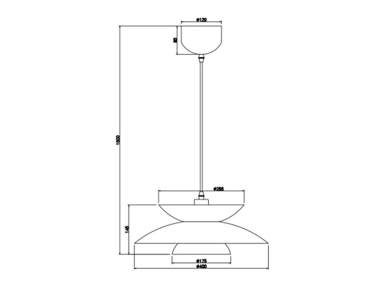 LED Pendelleuchte skandinavisch mit Metall Lampenschirm Grau Braun Ø 40cm