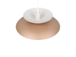 LED Pendelleuchte skandinavisch mit Metall Lampenschirm Grau Braun Ø 40cm