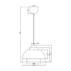 LED Pendelleuchte skandinavisch einflammig mit Metall- & Glasschirm Ø 30cm