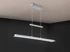 LED Pendelleuchte SMASH Silber dimmbar & höhenverstellbar, Breite 100cm