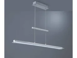 LED Pendelleuchte SMASH Silber dimmbar & höhenverstellbar, Breite 100cm