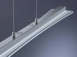 LED Pendelleuchte SMASH Silber dimmbar & höhenverstellbar, Breite 100cm