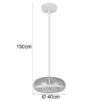 LED Pendelleuchte TARSIA dimmbar aus Metall in Weiß & Glas, 1 flammig, Ø 40cm