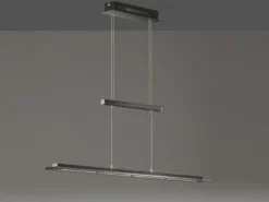 LED Pendelleuchte TENSO Schwarz dimmbar & höhenverstellbar, Breite 88cm
