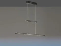 LED Pendelleuchte TENSO Schwarz dimmbar & höhenverstellbar, Breite 88cm