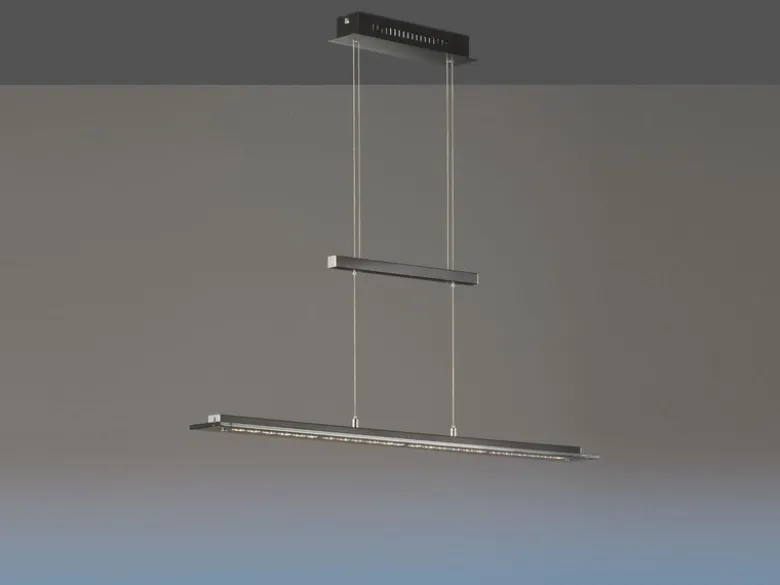 LED Pendelleuchte TENSO Schwarz dimmbar & höhenverstellbar, Breite 88cm