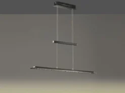 LED Pendelleuchte TENSO Schwarz dimmbar & höhenverstellbar, Breite 88cm