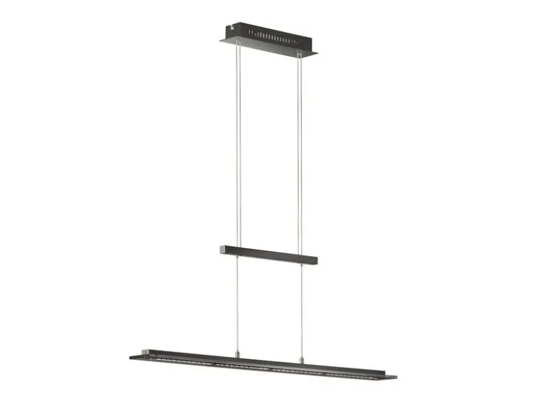 LED Pendelleuchte TENSO Schwarz dimmbar & höhenverstellbar, Breite 88cm