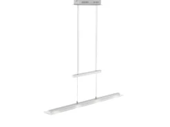 LED Pendelleuchte TENSO Silber dimmbar & höhenverstellbar, Breite 88cm