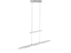 LED Pendelleuchte TENSO Silber dimmbar & höhenverstellbar, Breite 64cm