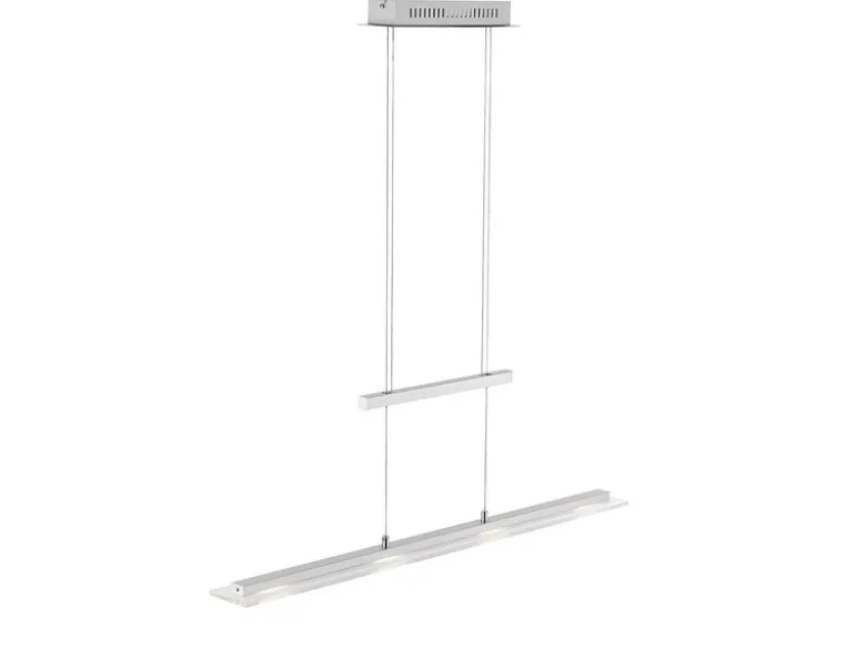 LED Pendelleuchte TENSO Silber dimmbar & höhenverstellbar, Breite 64cm