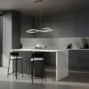 LED Pendelleuchte TORCIDO Schwarz Gold dimmbar & Tageslicht lang, Breite 100cm