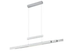 LED Pendelleuchte TRAJAN ausziehbar höhenverstellbar Silber, max. Breite 150cm