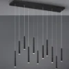 LED Pendelleuchte TUBULAR mehrflammig Schwarz - 3 Stufen dimmbar, B: 115cm