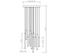 LED Pendelleuchte TUBULAR mehrflammig rund Schwarz - 3 Stufen dimmbar, Ø 40cm