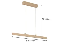 LED Pendelleuchte VAYANA Beige ausziehbar höhenverstellbar, max. Breite 140cm