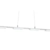 LED Pendelleuchte VERSO modern 4-flammig Silber matt, Breite 87cm