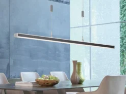 LED Pendelleuchte VITAN Schwarz dimmbar & höhenverstellbar, Breite 115cm