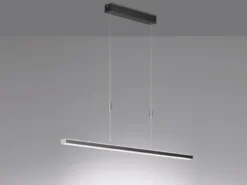 LED Pendelleuchte VITAN Schwarz dimmbar & höhenverstellbar, Breite 115cm