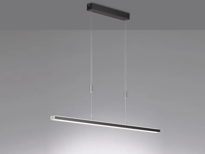 LED Pendelleuchte VITAN Schwarz dimmbar & höhenverstellbar, Breite 115cm