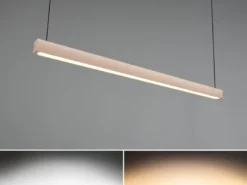 LED Pendelleuchte WALLACE dimmbar & höhenverstellbar, Beige, Breite 112,5cm