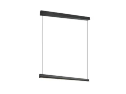 LED Pendelleuchte WALLACE dimmbar & höhenverstellbar Schwarz, Breite 112,5cm