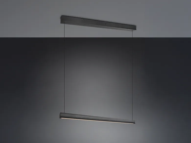 LED Pendelleuchte WALLACE dimmbar & höhenverstellbar Schwarz, Breite 112,5cm