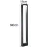 LED Pollerleuchte 3er Set Anthrazit Höhe 100cm IP54 - Außenleuchten Wegeleuchten